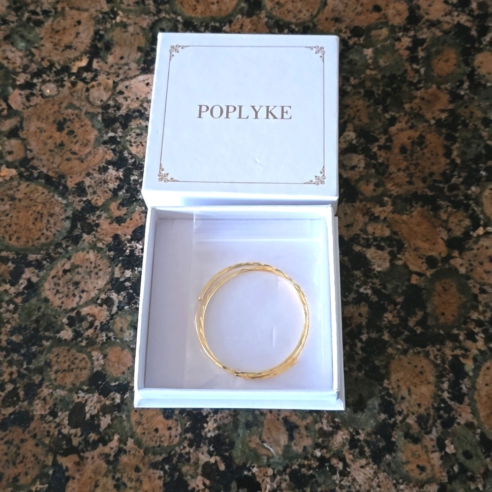 BRAND NEW POPLYKE 925 Sterling Silver Circle Endless Hoop Earrings 
